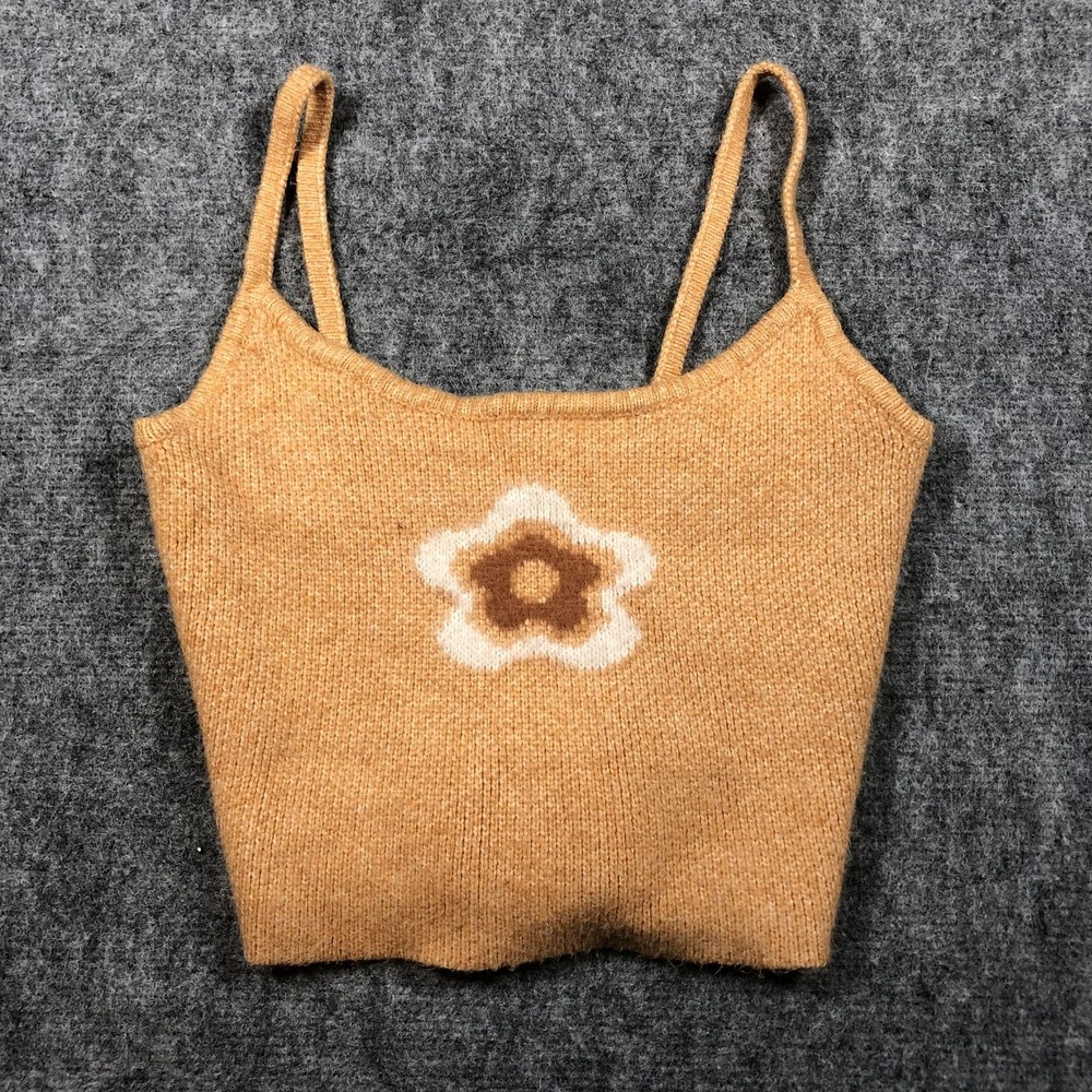 LA Hearts Sweater Tank Womens XS Knit‎ Flower Graphic Y2K Cute Soft Camisole Top